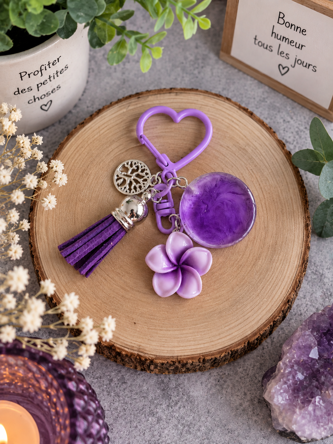 porte-clés violet