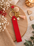porte-clés rouge et rose