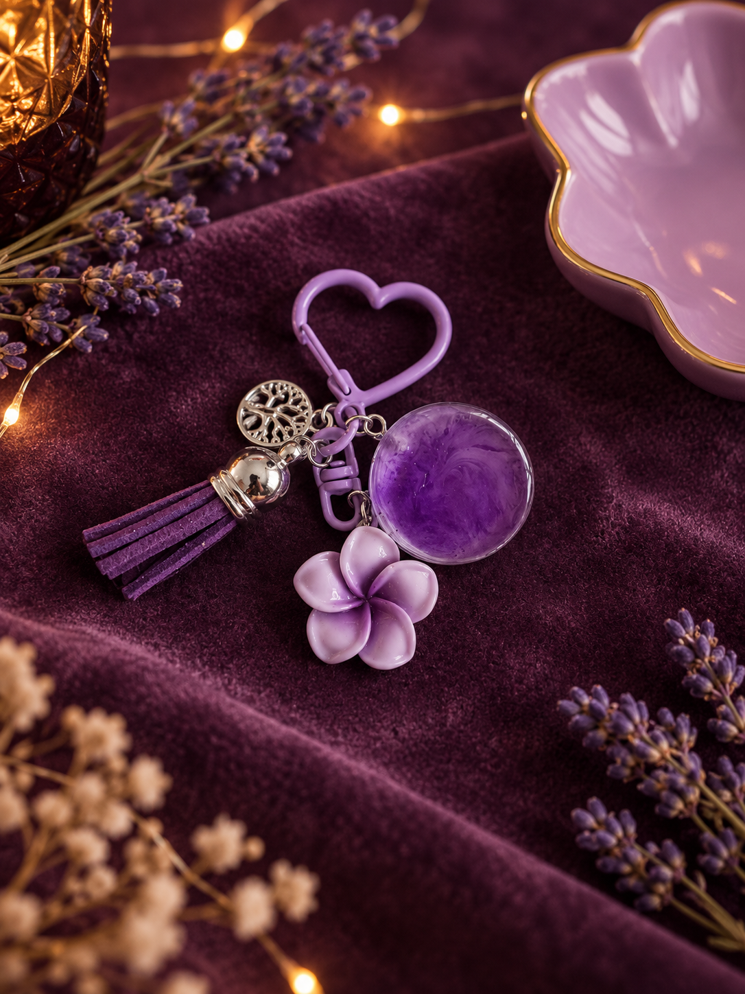 porte-clés violet