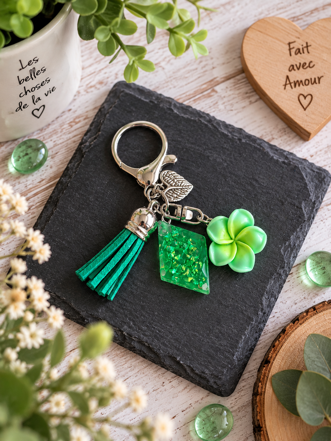 porte-clés vert