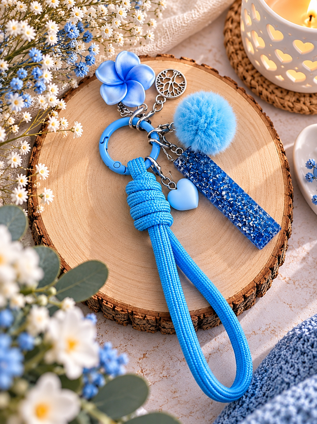 porte-clés bleu